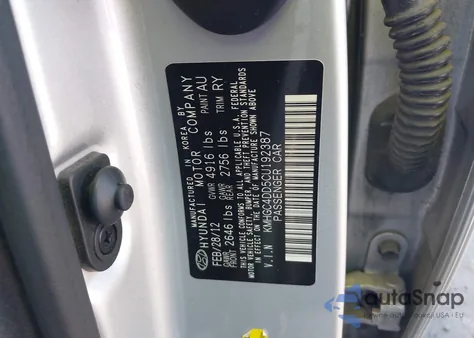 2012 Hyundai Genesis 3.8 from USA, damaged, VIN KMHGC4DD5CU192387